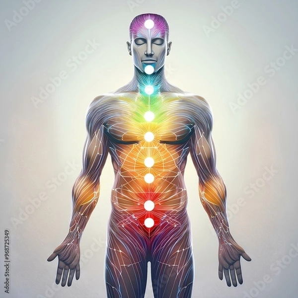 Obraz The human body energy system