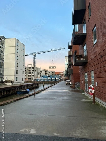 Obraz Harbour, Construction site 