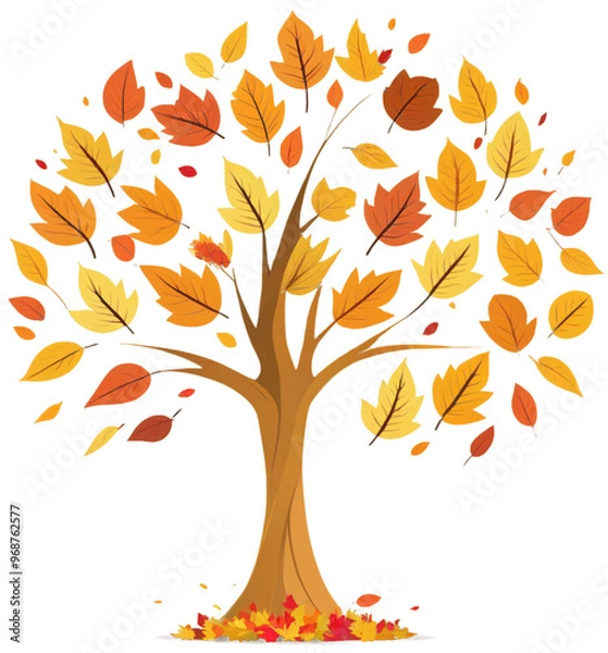 Fototapeta a tree with autumn leaves