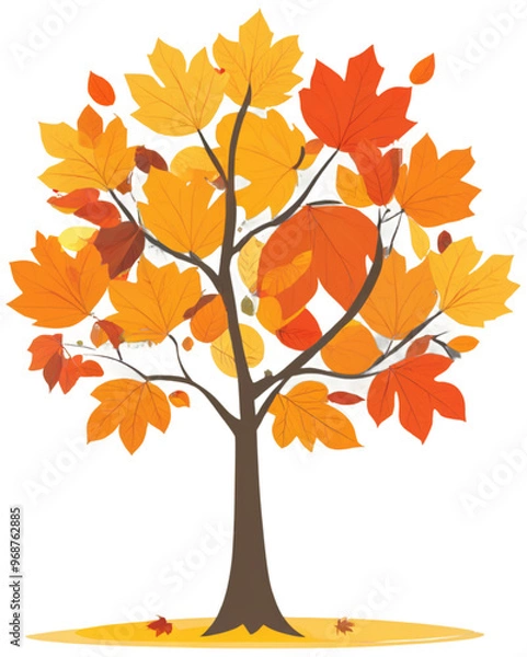 Fototapeta a tree with autumn leaves
