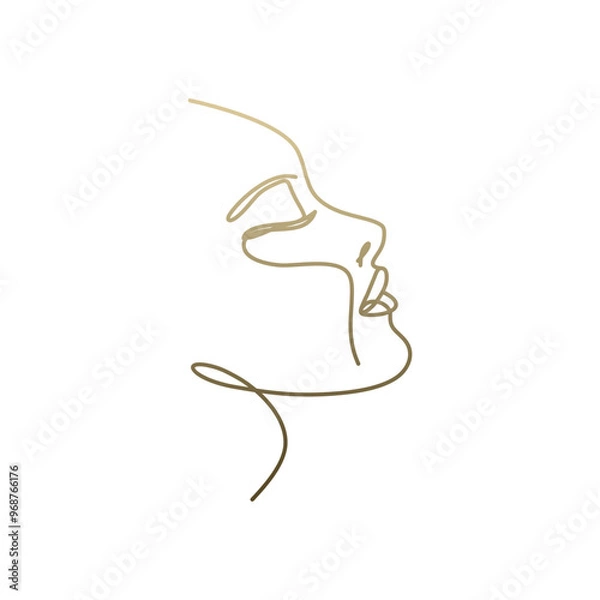 Obraz Woman face logo vector 