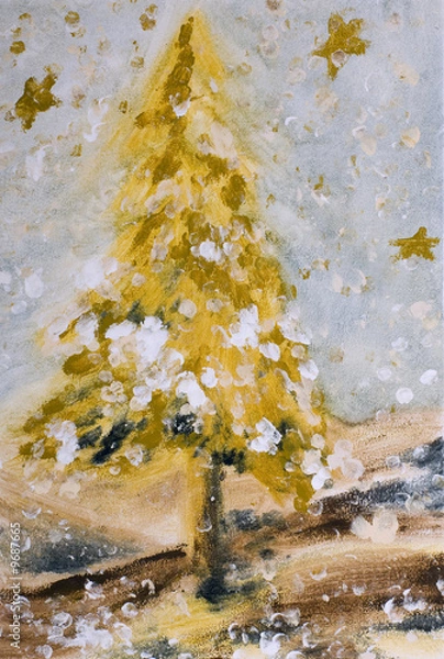Obraz a picture representing a romantic christmas tree