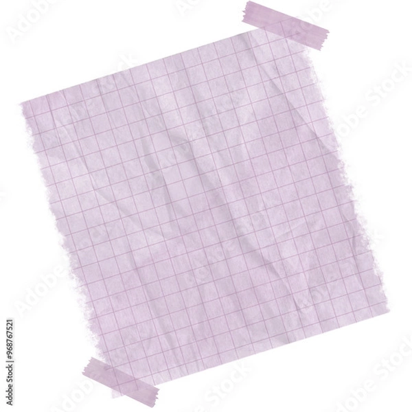 Fototapeta Pink grid paper note