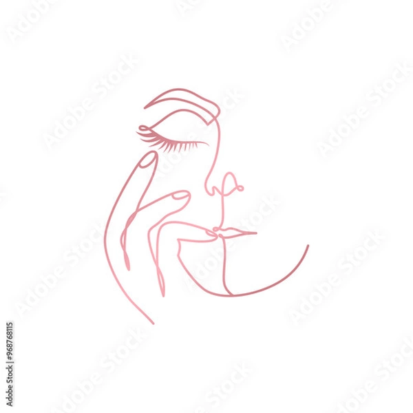 Obraz Woman face logo vector