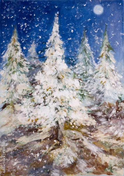 Obraz a picture representing a romantic christmas tree