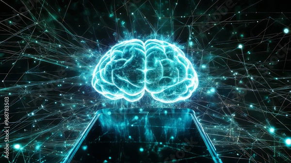 Obraz Generative Ai, Digital intelligence in a smartphone