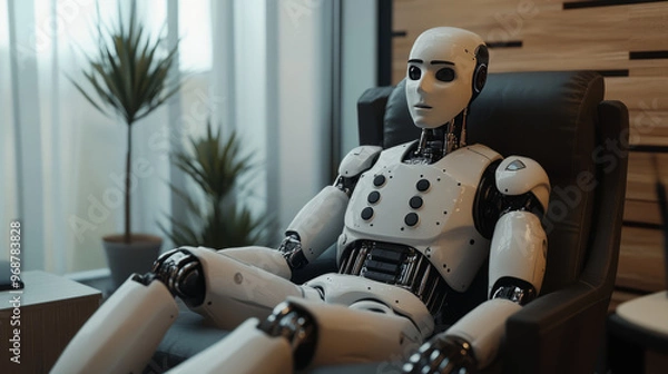 Obraz Robot manager, Generative AI