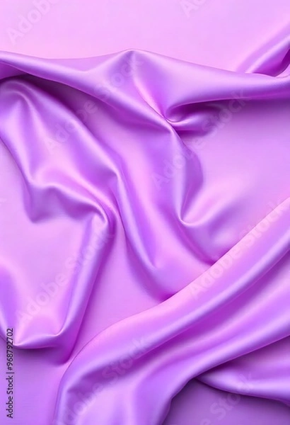 Fototapeta Smooth flowing purple satin fabric with soft wavy. flowing purple satin with soft folds and highlights.