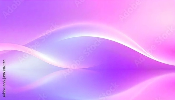 Fototapeta Colorful pink purple gradient abstract background with soft curves. swirling, iridescent liquid with hues of pink and