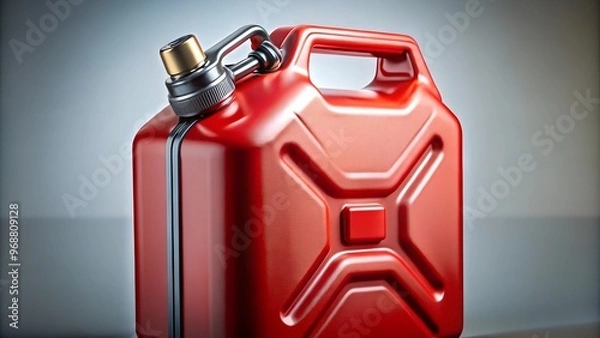 Fototapeta red gasoline canister close up