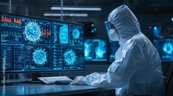 Fototapeta AI-powered real-time disease outbreak monitoring systems for global health organizations
