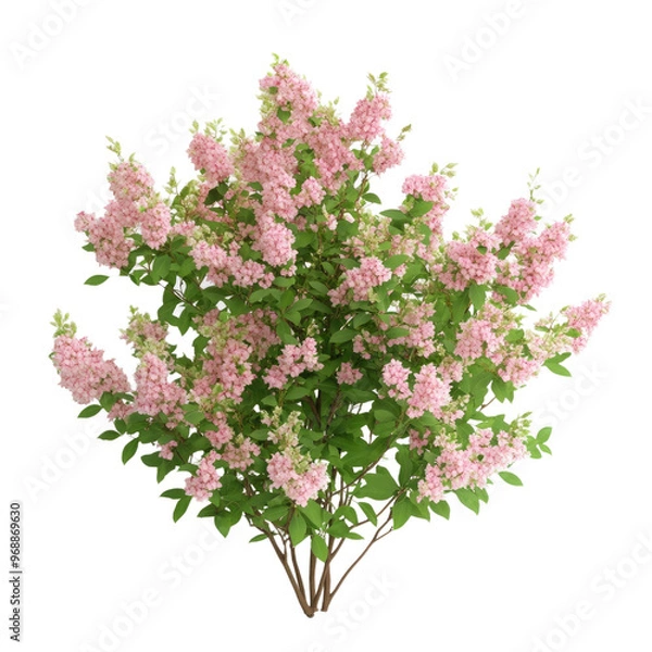 Fototapeta Spiraea douglasii bush isolated on transparent background