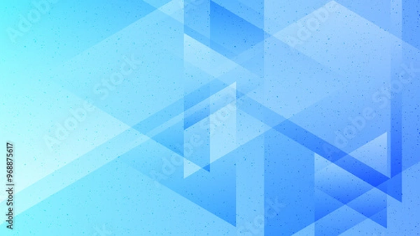 Fototapeta Abstract creative geometric shape on gradient light blue background illustration.