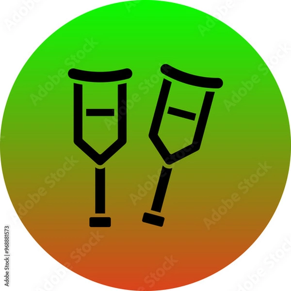 Obraz Crutches Icon