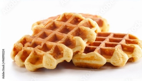 Obraz waffles white background