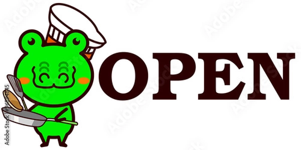 Obraz OPEN,CLOSEDを知らせる動物シリーズ