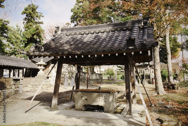 Obraz 村の神社
