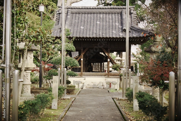 Obraz 村の神社