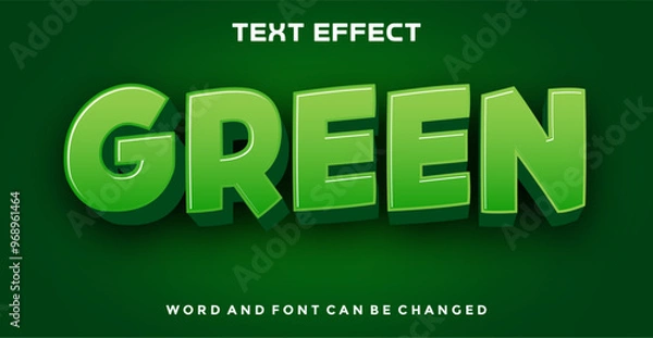 Fototapeta Green editable text effect