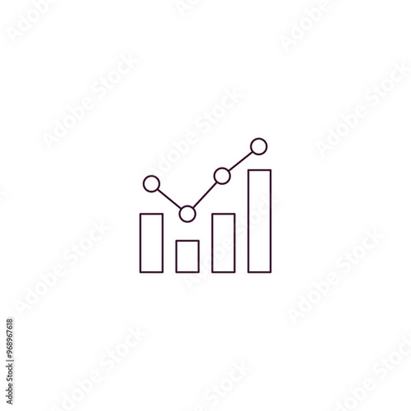 Fototapeta benchmarking outline icon. Linear vector from human resources concept. Thin line benchmarking icon isolated on white background