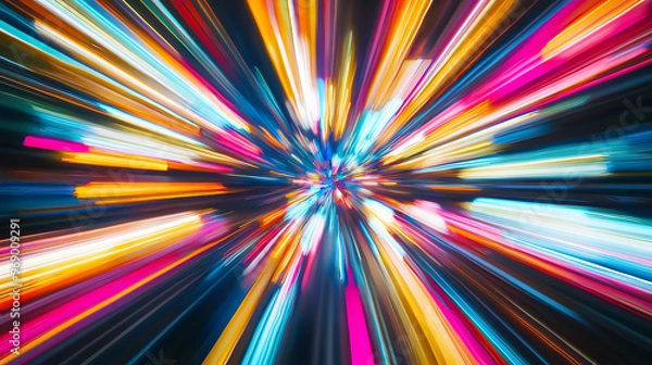 Fototapeta speed light, AI generated