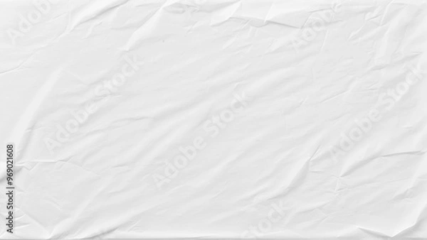 Fototapeta crumpled white paper texture, abstract background	
