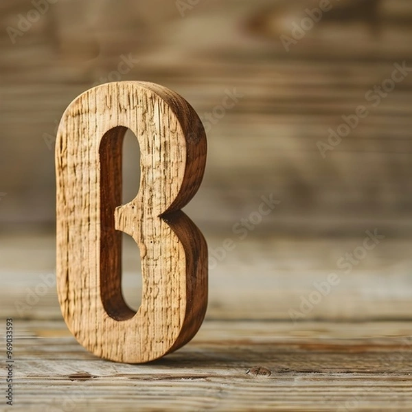 Fototapeta Abstract Alphabetic Essence: The Letter 'B' as a Symbol of Beginnings, Balance, and Bold Visions.
