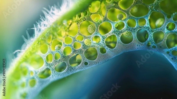Fototapeta Macro view of plant xylem and phloem structures