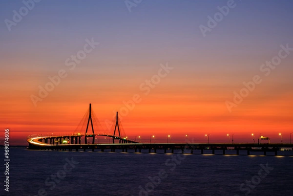 Obraz Incheon Bridge at sunset