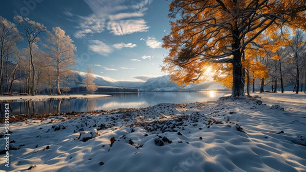 Obraz snow_and_trees_lanscape