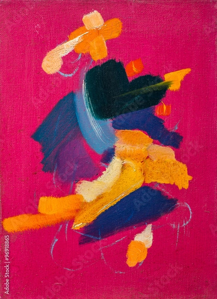 Obraz Colored brushstrokes in oil on canvas