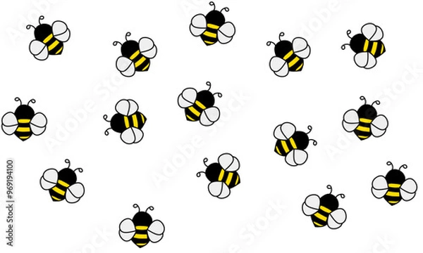Fototapeta pattern with bees