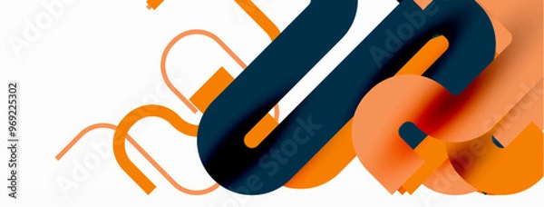 Obraz Wave lines minimal abstract background