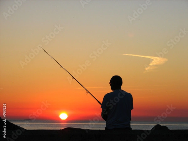 Obraz wędkarz