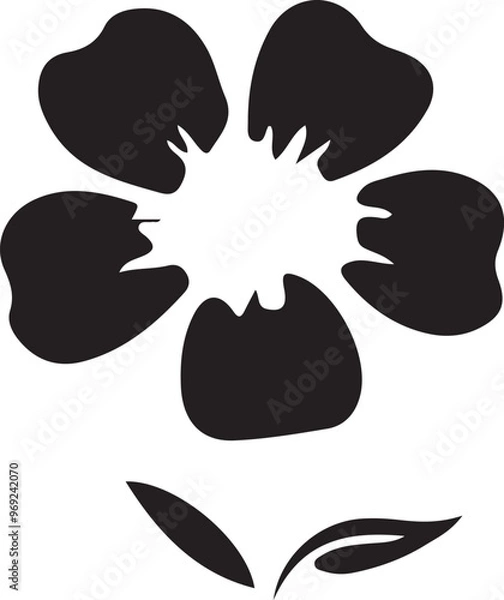 Obraz black and white flower