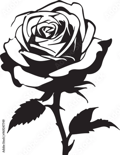 Obraz Rose Black And white