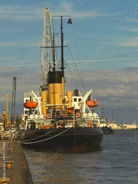 Obraz Cargo ship in port of Hamburg