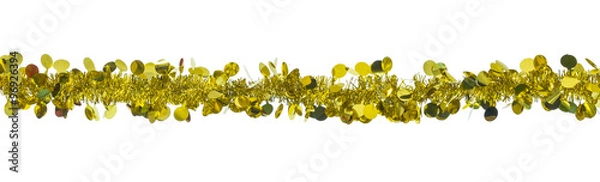 Fototapeta Christmas gold tinsel