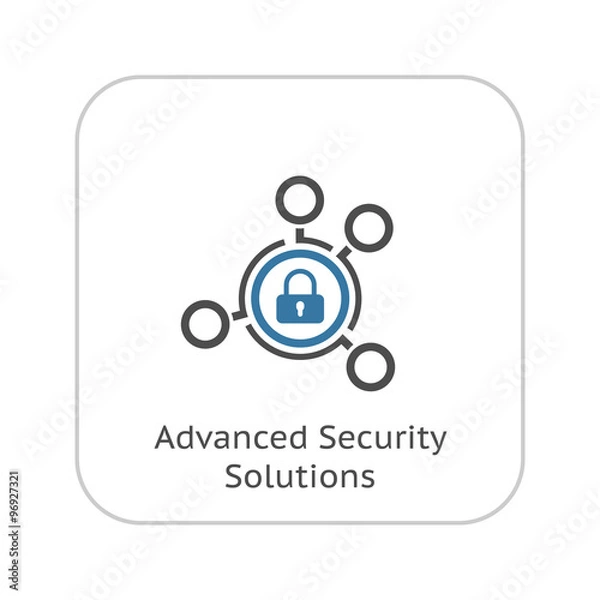 Obraz Advanced Security Solutions Icon. Flat Design.