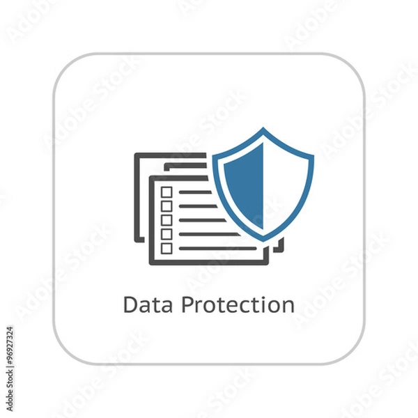 Obraz Data Protection Icon. Flat Design.