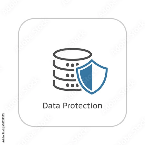 Obraz Data Protection Icon. Flat Design.
