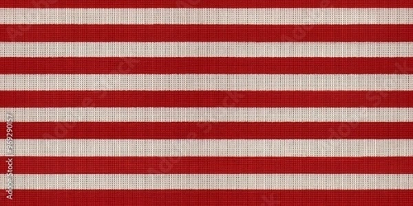 Obraz The striped pattern featuring alternating white and red bands produces a striking visual texture that commands