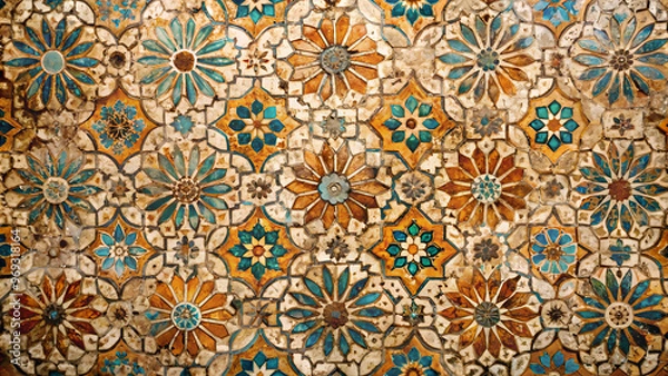 Fototapeta old shabby moroccan plaster pattern background