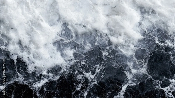 Fototapeta Captivating Ocean Waves and Marble Patterns: A Study in Texture and Contrast