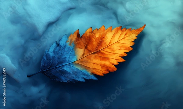 Fototapeta a leaf that has multi color