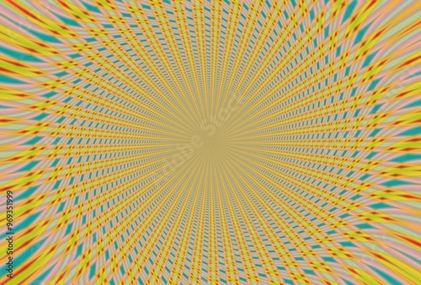 Obraz 黄色の不思議な集中線