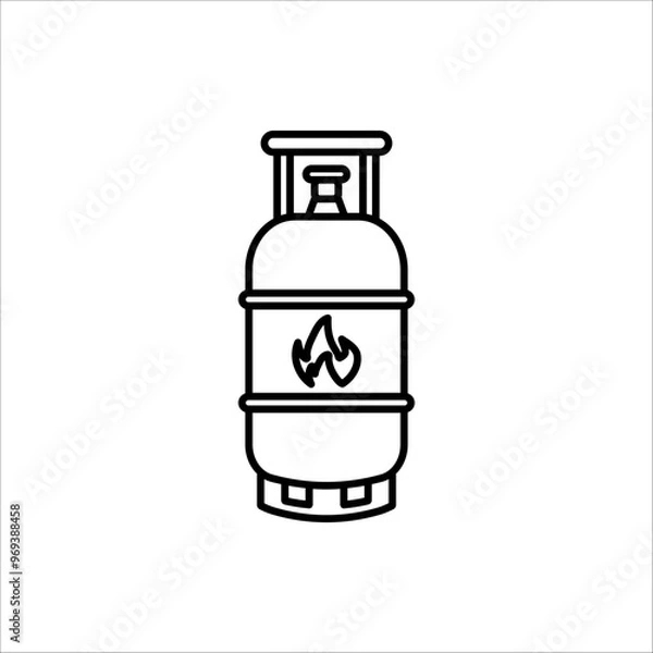 Fototapeta Gas cylinders Icon. Gas cylinders Icon for web design, vector illustration on white background.