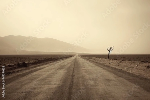 Fototapeta Dry nature Road landscape