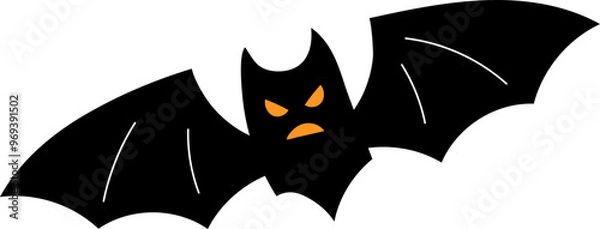 Obraz scary bat halloween vector illustration