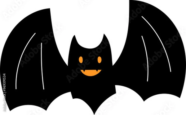 Obraz scary bat halloween vector illustration